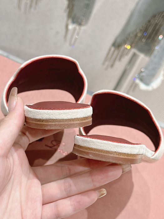 Papuci Loro Piana, alb, tip Premium