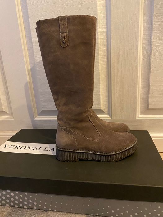 Нови дамски ботуши от естествен велур -37 номер