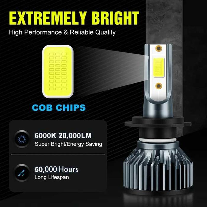 ГАРАНЦИЯ!! Лед крушки H7, H4, LED | Canbus 180W 60000LM / Х4, Х7 ЛЕД /
