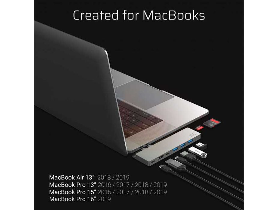 Докинг станция за Macbook Green Cell AK75 Thunderbolt 3