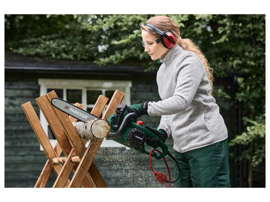 Drujbă electrică Parkside PEKS 1600 D4, lanț de 14", 1600 W motofierastrau fierastrau sabie electric taiat