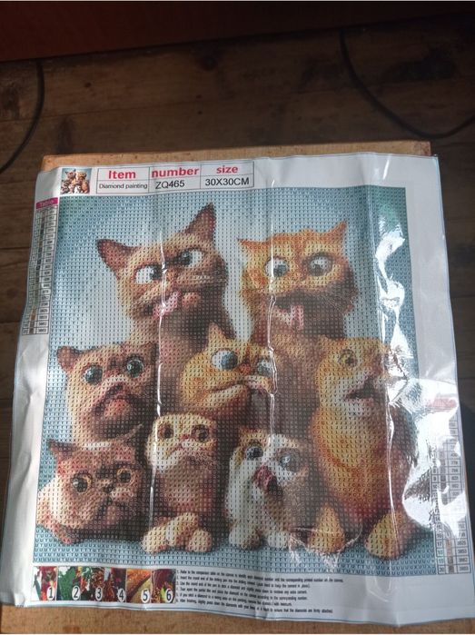 Kit de pictură cu diamante rotunde