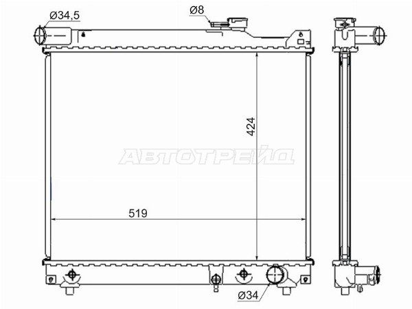 Радиатор Suzuki Escudo
