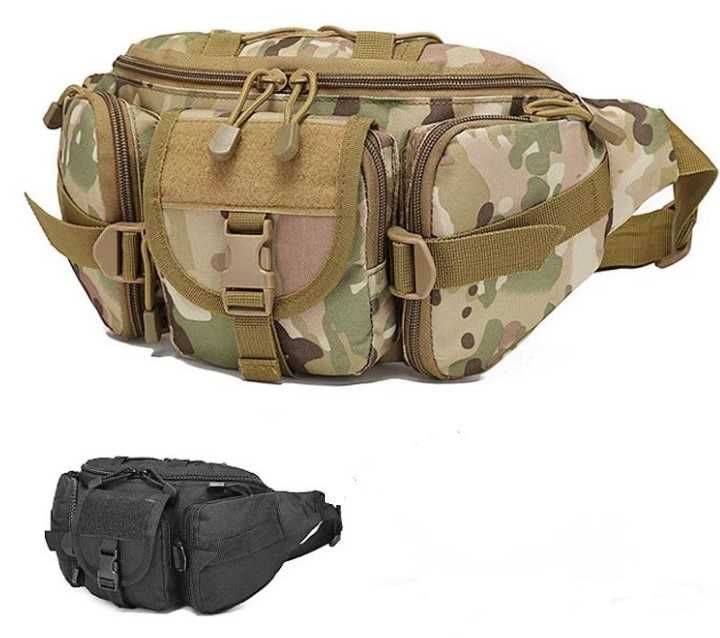 Мъжка чанта за кръст тактическа военна с 5 джоба - водоустойчива