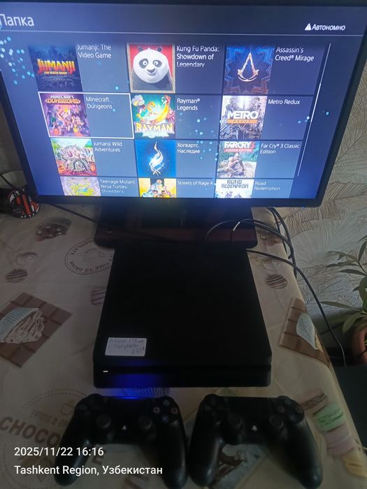Ps4 slim 1TB goldhen proshivka qilingan+39 ta oʻyin +garantiya