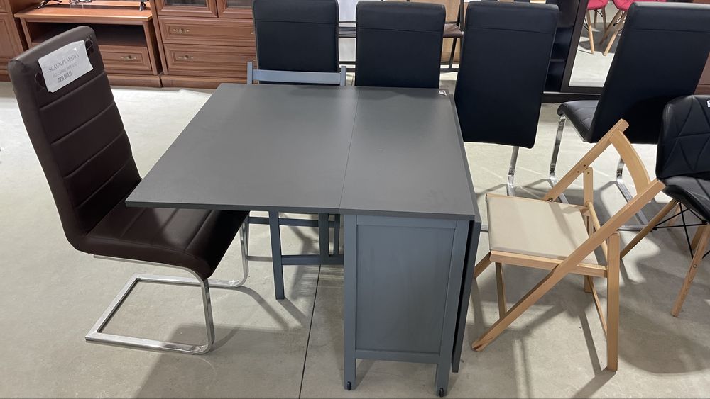 Masa plianta cu 4 sau cu 6 scaune pliante GRI - mese pliante !