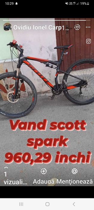 Bicicleta scott spark 960 ,de 29  roti, din 2016