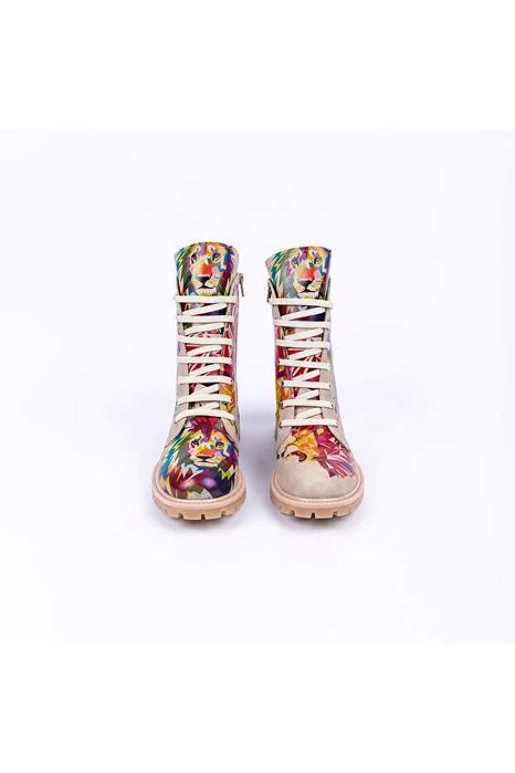 Боти с арт принт на лъв Номер 38 и 40