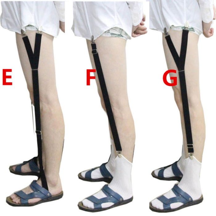 bretele suspensor, ciorapi, prindere camasa tip curea, shirt stays