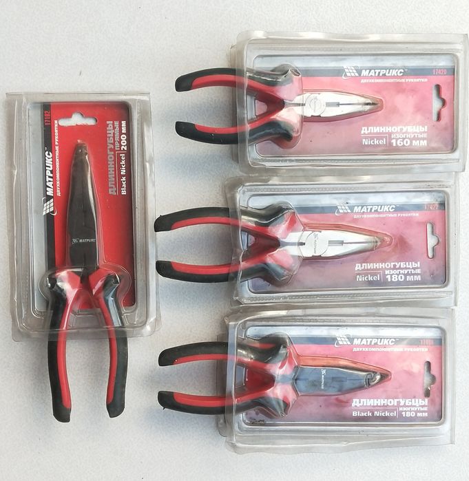 Длинногубцы. Инструмент. Matrix. Плоскогубцы. Круглогубцы.