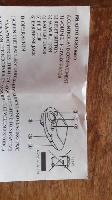 радио малко със слушалки внос от Италия