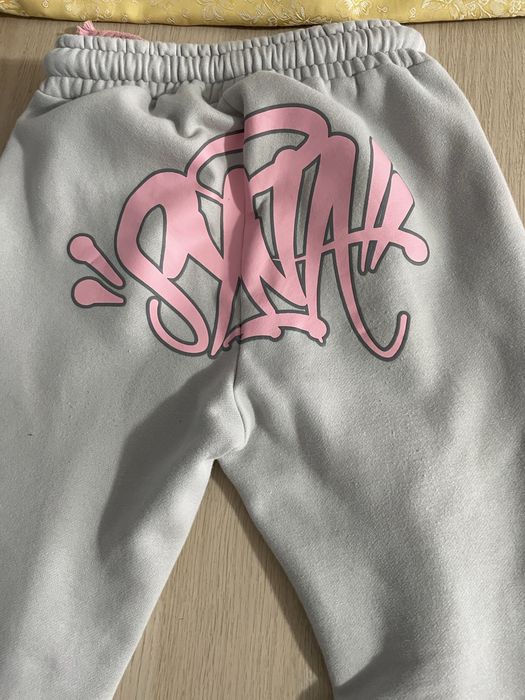 Pantaloni SynaWorld Flared/Straight Pink-Grey