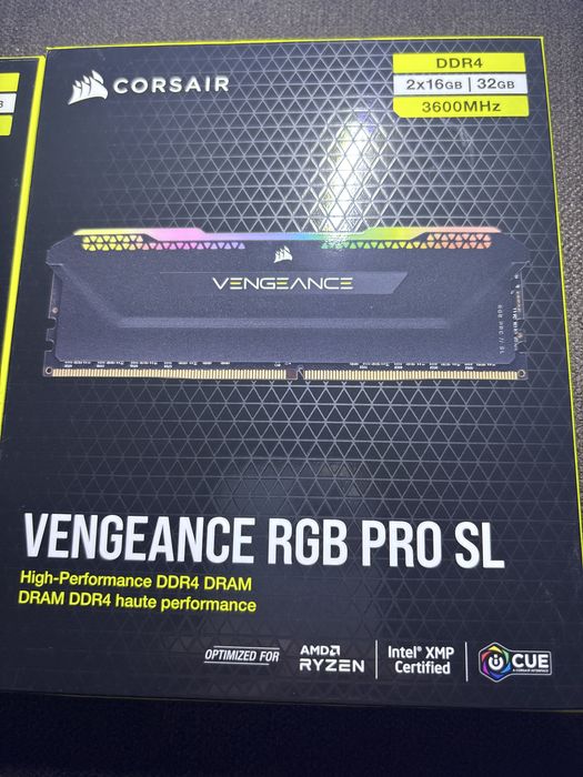 Памет Corsair Vengeance RGB PRO SL, 32GB DDR4, 3600MHz CL16, Dual Channel Kit
