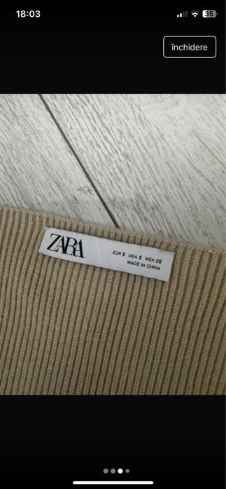 Bluza zara bej xs s