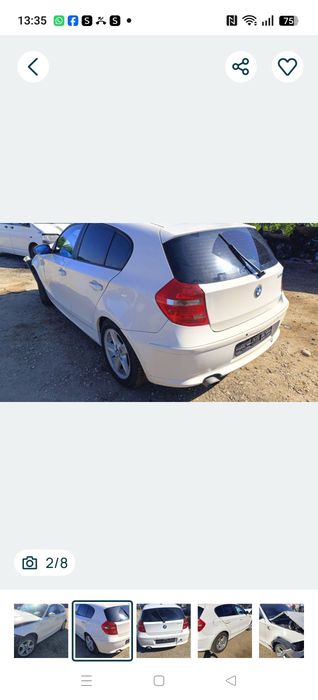 Piese cutie grup haion kit pornire  uși  trapa jug injectoare n47 pompa înalte  rampa stopuri bara spate cardan toba navigație geam  BMW e87 n47