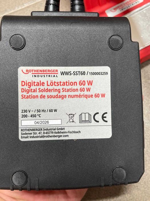 Stație de lipit ROTHENBERGER cu afișaj digital al temperaturii, LED, 200 °C – 450 °C