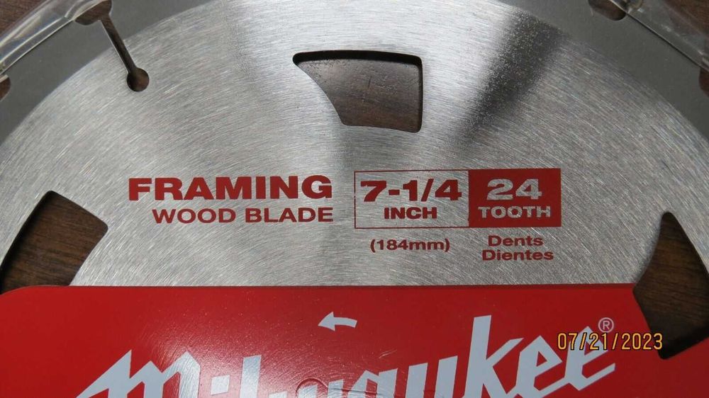 Milwaukee  Diablo panze de circular 7 1/4 185mm 24-40 dinti 165-305 mm