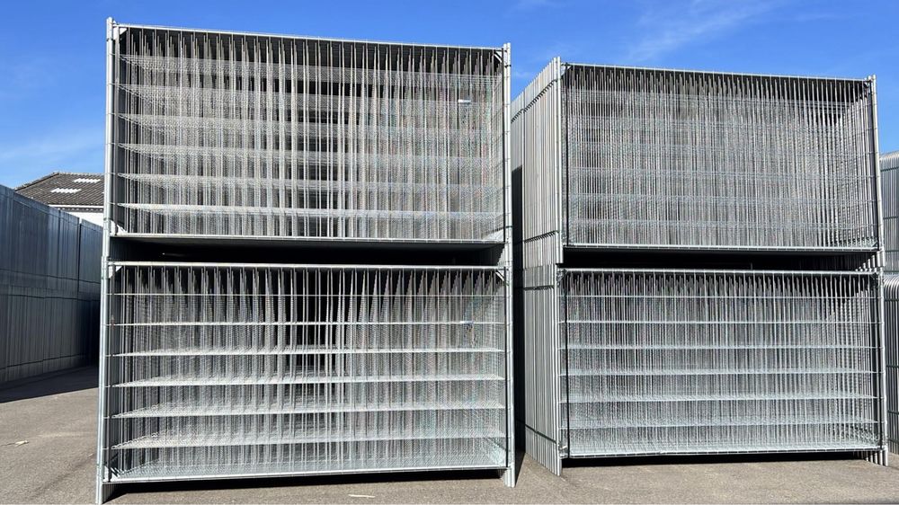 Gard provizoriu, gard mobil imprejmuire santier, talpa beton,