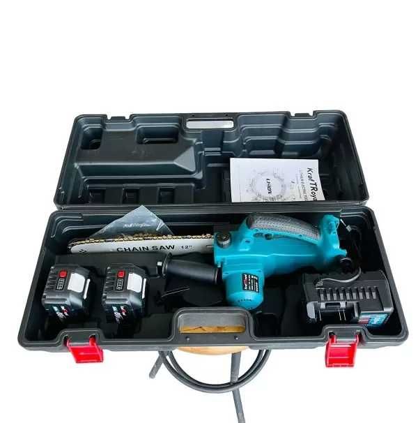 Акумулаторна резачка 25/30 см шина 2х 36V/8Ah батерии+2 златни вериги