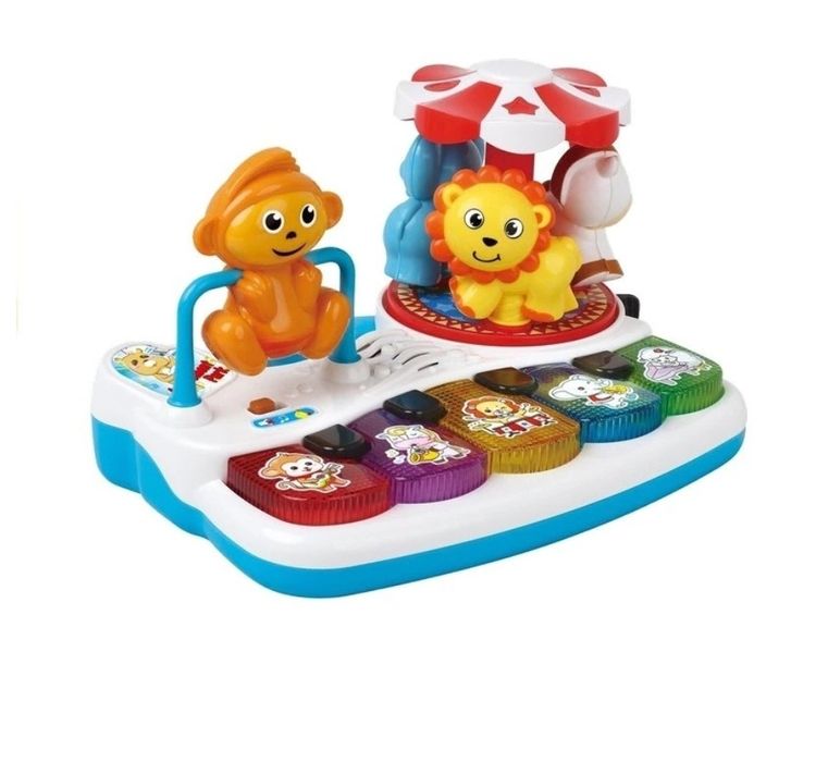 Pian carusel cu melodii si sunete de animale