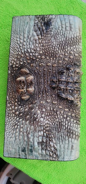 Портмоне от естествена крокодилска кожа