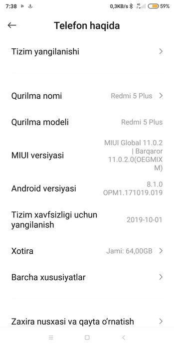 Xiaomi Redmi 5plus