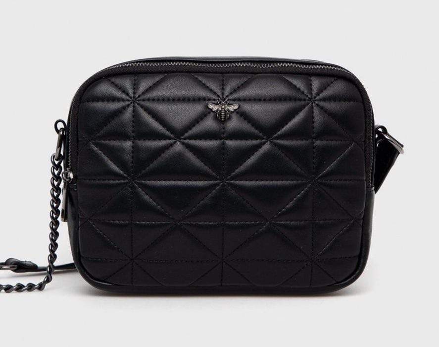 Geanta/posta, negru, AnswearLab, cu toarta cu lănțișor+piele
