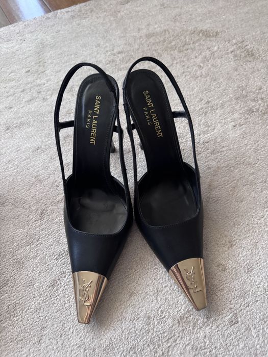 YSL черни обувки на ток 38