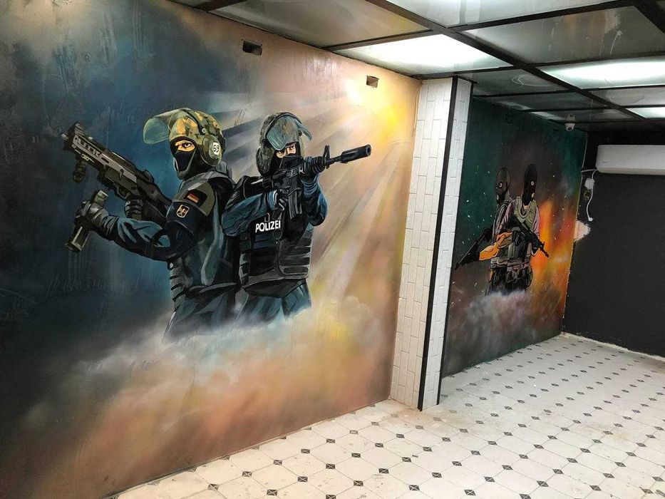 Настенные рисунки.  Художники, оформляем стены. Граффити