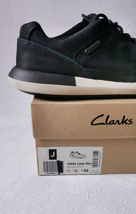 Pantofi bărbați Clarks Johto Lace GTX  mar 41 piele bleumarin Ca noi