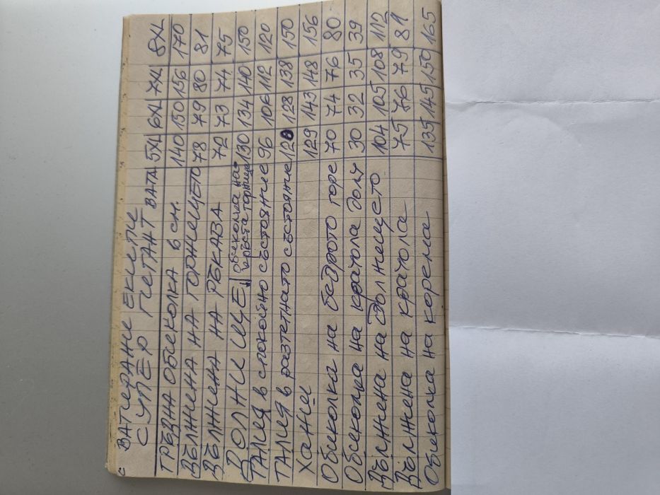 Големи ВАТИРАНИ мъжки екипи 5XL, 6XL, 7XL и 8XL