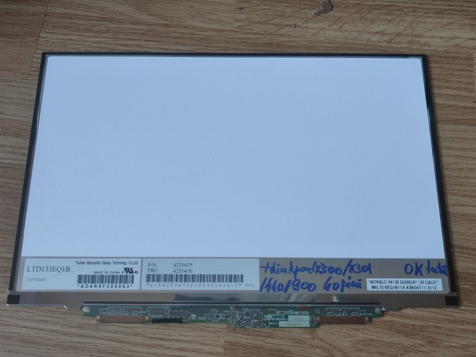 Display 13,3 Led Slim 40pini - Lenovo X301 x300 - LTD133EQ1B - 1440/900