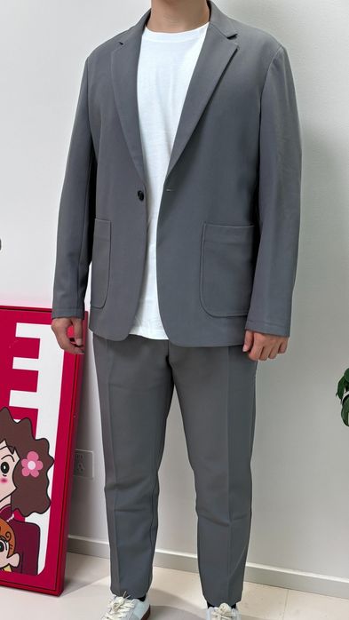 Костюм двойка серый