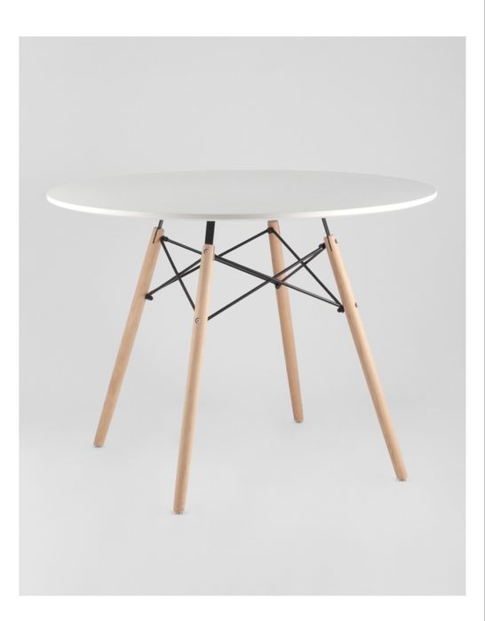 Стол круглый белый