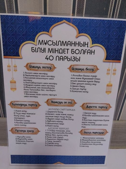 Тойбастар Ақтау. Дұға, сүрелер, Аллахтың 99 есімі