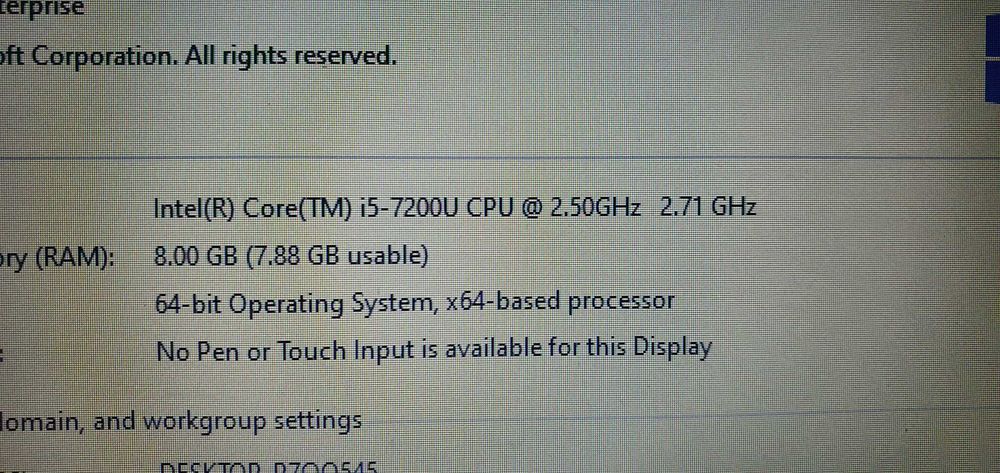 LAPTOP i5 gen 7 DDR4 ssd 6h BATERIA  ( HP 640 G3 )