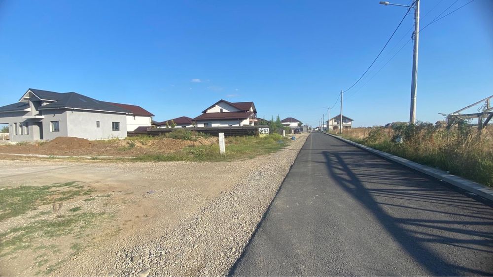Teren de casă în Săbăreni – stradă asfaltată, utilități și vecini!