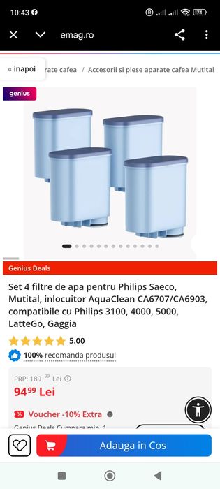 Set apă Philips Saeco