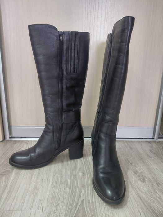 Продам сапоги кожанные демисезонные