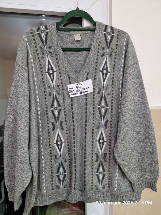 Pulovere barbați,mărimi mari,din lănă