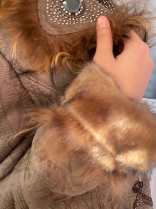 РАСПРОДАЖА!!!Дублёнка длинная с искусственным мехом