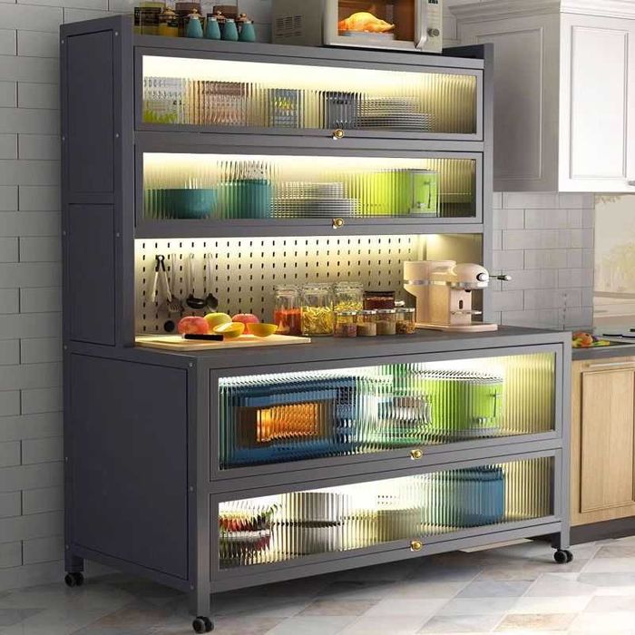 Кухонный сервант/Шкаф для хранения/Сервант с откидной дверцей вверх