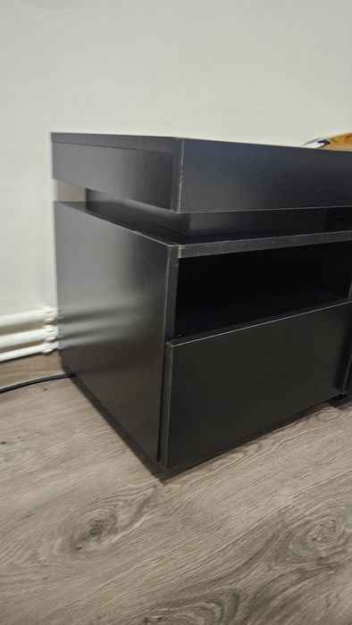 Noptiere LED Negre
