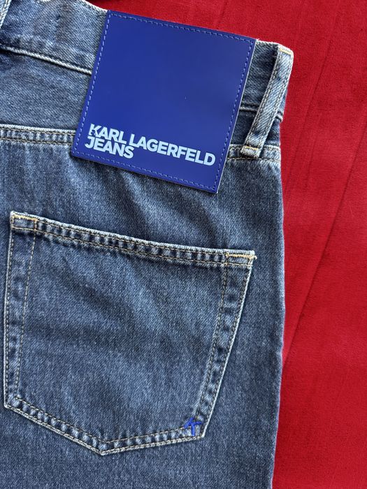 Blugi Karl Lagerfeld pantaloni scurti 3/4 trei sferturi blugi scurti