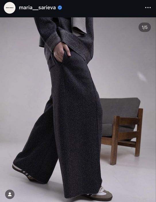 Брюки широкие со стрелкой