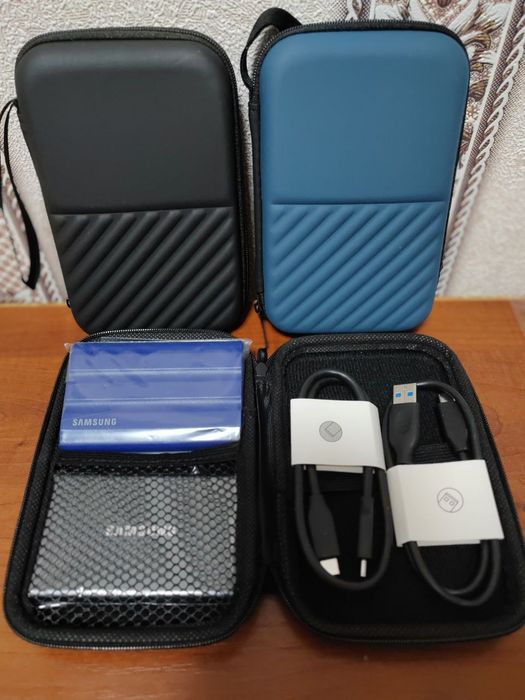 Samsung T7 Shield 2tb, open box, упаковка открыть + чехол сумочка в по