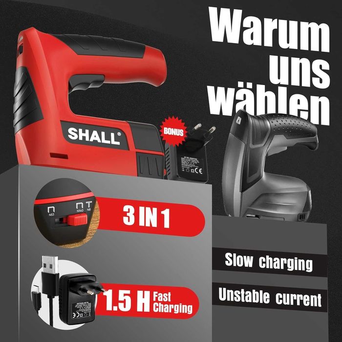 НОВ! Акумулаторен електрически такер 3 в 1 за тапицерия и DIY със скоб