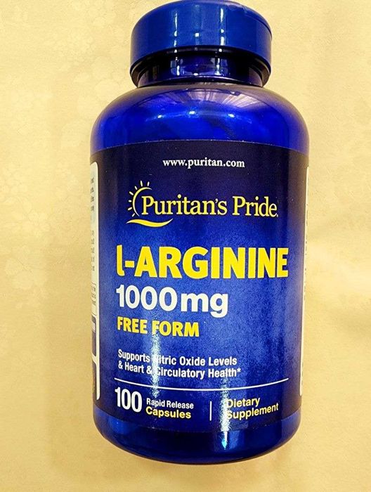 Продается L-арганин свободной формы, 1000 мг., 100 капсул