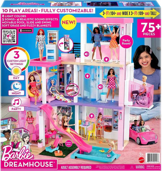 Къща за кукли Barbie Dreamhouse 114 см Къща на мечтите с пързалка