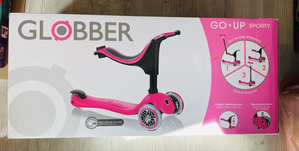 Trotineta Globber Sporty 3 in 1,varsta 1,5 luni-7 ani